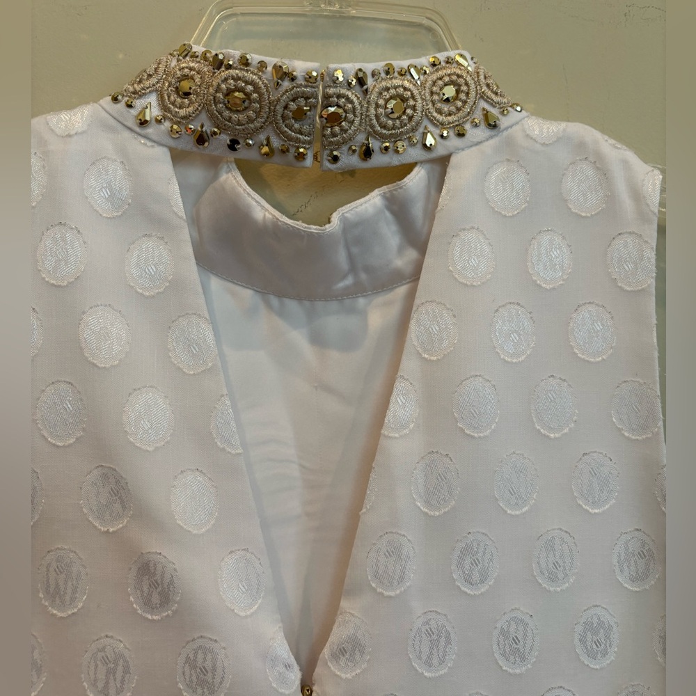 Lilly Pulitzer Foil Printed Polka Dot Resort White Brandi Shift - Picture 3 of 4